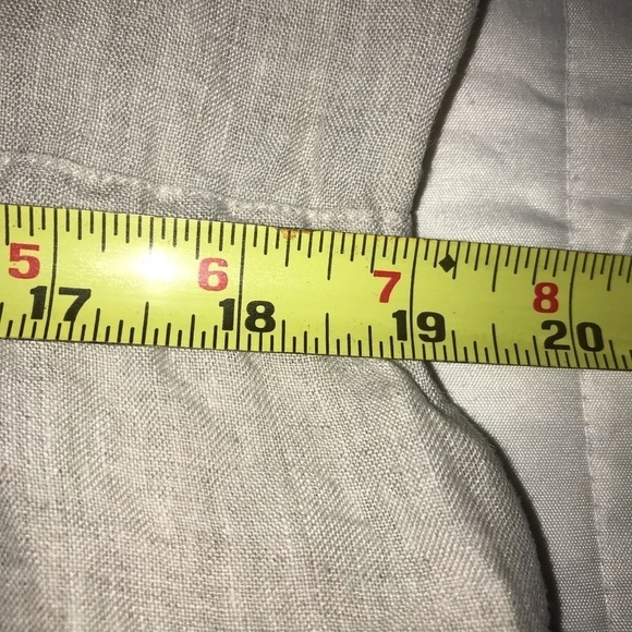 Lands End Linen Button Front Spaghetti Strap Draw String Waist Mini Dres… - Picture 8 of 10